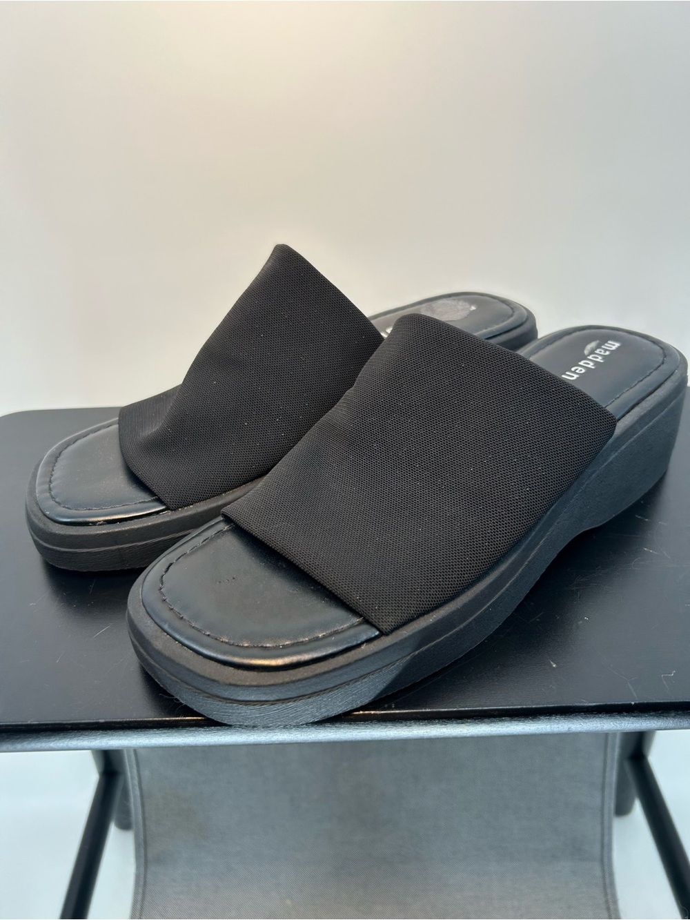 Madewell Black Padded Slide Mules